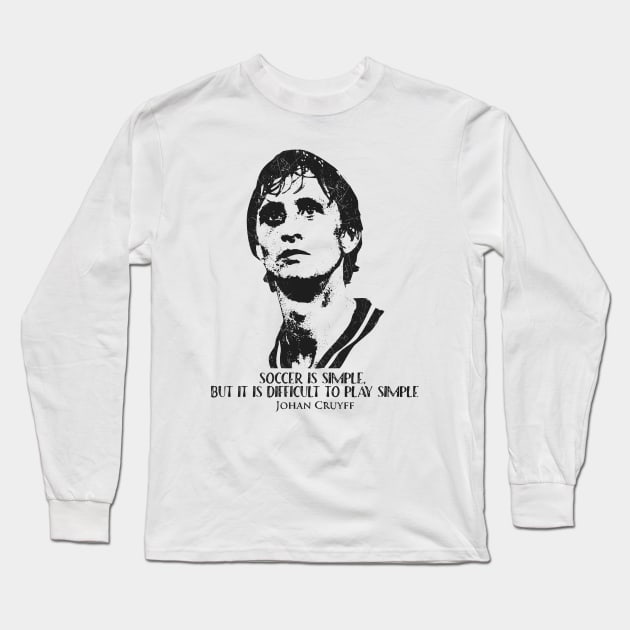 Johan Cruyff Quotes Long Sleeve T-Shirt by Yopi